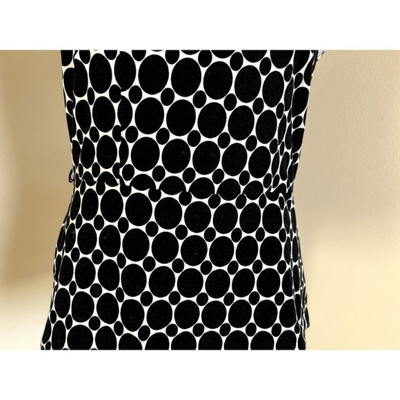 WHBM Mod Black & White Polka Dot Top S - Picture 6 of 10